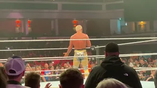 WWE live Cardiff Cody Rhodes finish celebration speaks 2024