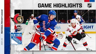 Senators @ Rangers 4/9 | NHL Highlights 2022