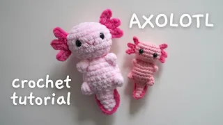 NO-SEW Axolotl Crochet Tutorial · Easy, Quick, & Beginner-Friendly Free Amigurumi Doll Pattern!