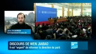 Chine: le Premier ministre insiste sur l'"urgence" de réformes politiques