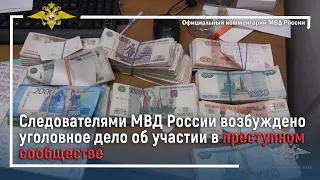 Ирина Волк: Следователями МВД России возбуждено уголовное дело об участии в преступном сообществе