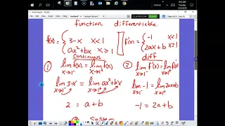 Calc 4.6 Lesson Piecewise Functions and Differentiability