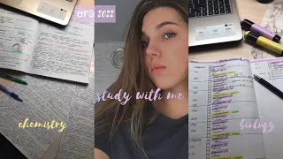 это и study with me и vlog из моей жизни|не сплю ночами и готовлюсь к егэ 2022|химия и биология