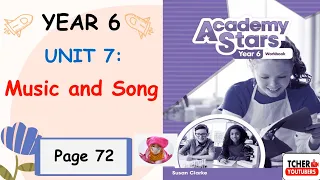 Year 6 Academy Stars Workbook Answer Page 72 | Unit 7 Music and Song | Lesson 1 Vocabulary