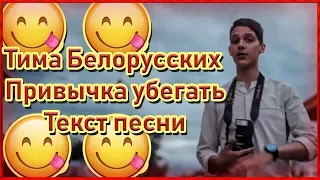 Тима Белорусских - Привычка убегать (текст песни, слова, lyrics)