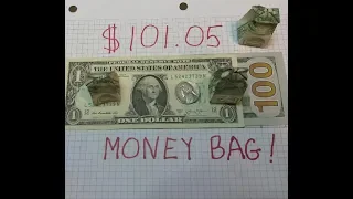 Dollar Origami Gift Bag of Money $101.05 Graduation Money Bags! Design © #DrPhu