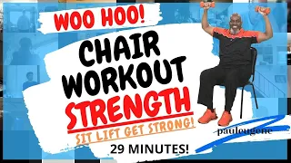 Chair Workout | Sit Lift Get Strong | Seated Dumbbell Strength Training | 29 Minutes | Wheelchair