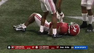 Alabama WR John Metchie III Suffers Injury vs Georgia | 2021 College Football