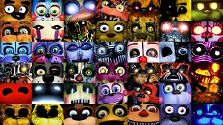 All FNAF JUMPSCARES in 7 Minutes! (2014-2019 Final) FNAF 1, 2, 3, 4, SL, 6, UCN, VR, AR, CoD