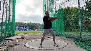 Hammer Throw. Last training with 7.26 kg this season. Master Athletics, M60, 46/2023