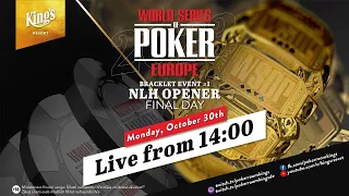 🏆 Final Day of €350 WSOP Europe Opener Event #1 live from King's Resort 👑 R