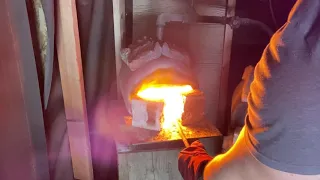 Forging a knife from cable! (Cable Damascus)