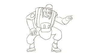 Demoman laughing but he has a stroke and almost crashes [ANIMATIC]