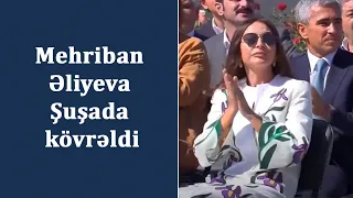 Mehriban Əliyeva Şuşada kövrəldi