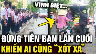 Nghẹn lòng học sinh 'HÀ NỘI', xếp hàng dài 'TIỄN BẠN' khiến ai cũng 'XÓT XA' | Tin Nhanh Official