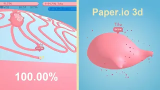 Paper.io 3d Map Control: 100.00% World Record 2:00 Min