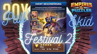 20x FESTIVAL 2 (BARDEN) Beschwörung Skid - Empires And Puzzles - FESTIVAL 2 (BARD) SUMMON / PULL