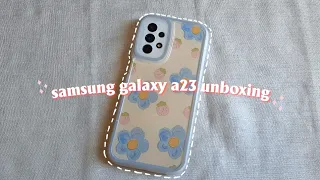 unboxing samsung galaxy a23 in white + accessories 📱🤍 | by gwyneth,