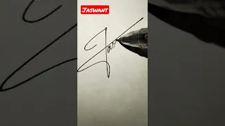 Jaswant name signature style ✍️ | Signature of letter J | #shorts #youtube #calligraphy