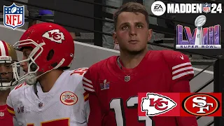 Madden 24 Super Bowl 58 San Francisco 49ers vs Kansas City Chiefs Simulation 2023 PS5 4K Game Play