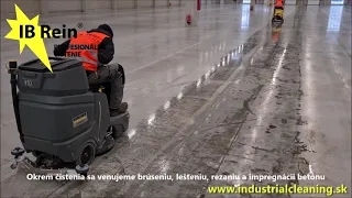 Profesionálne čistenie betónovej podlahy