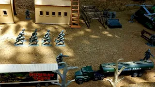 Army men:Green army attack on grey army camp to destroy heli #stopmotion