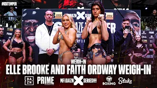 "LOOK AT THESE ABS!" - Elle Brooke and Faith Ordway weigh-in and face off | Misfits Boxing
