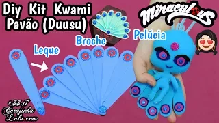 DIY MIRACULOUS 🐞 Kit Kwami Duusu ( Peacock ) Pin / Brooch / Peacock Miraculous + Plush + Fan