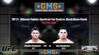 UFC The Ultimate Fighter Finale: American Top Team vs Blackzilians odds