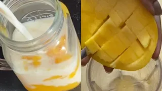 Viral Indian banganpalli Mango 🥭 juice 😋 gives you pulp in every sip 🤤no sugar