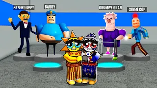 Playing as EVERYONE in Barry's Prison Run Obby ROBLOX