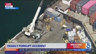 Worker killed in Port of Los Angeles forklift accident