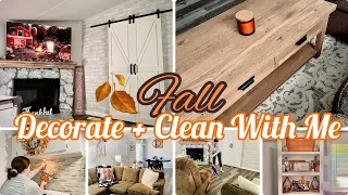 🍂COZY Fall Decorate + Clean With Me | New Coffee Table | Mobile Home Living