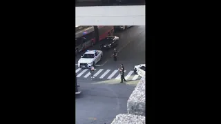 Large police response after officer shot in Silver Spring