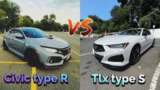 2019 Honda Civic Type R vs 2021 Acura TLX Type s I 4K I GoPro