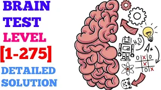 Brain test tricky puzzles level 1-275 solution or walkthrough