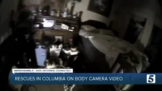Body cam footage shows fire rescue