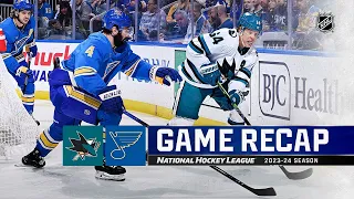 Sharks @ Blues 3/30 | NHL Highlights 2024