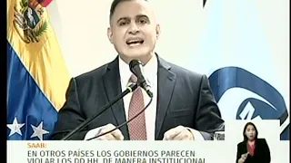 Fiscal Tarek William Saab, rueda de prensa sobre derechos humanos en Venezuela