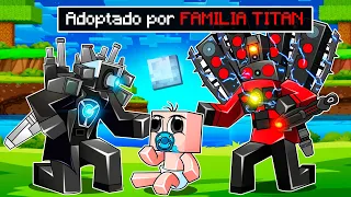 ¡ADOPTADO por TITAN CAMERA Y SPEAKER MEJORADOS en Minecraft! 😱📺 BEBÉ NOOB y La FAMILIA MEJORADA