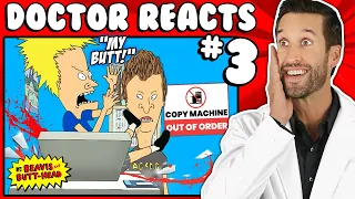 ER Doctor REACTS to Funniest Beavis and Butt-Head Medical Scenes #3