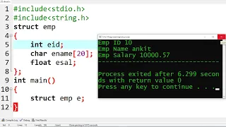 c program to make a simple structure program | learn coding