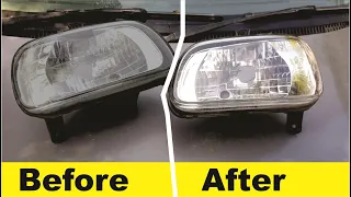 Inside Car Headlight Cleaning | Headlight Restoration | How To Restore Headlights | Cars City