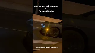Bolt on Hellcat vs Turbo G37 Sedan