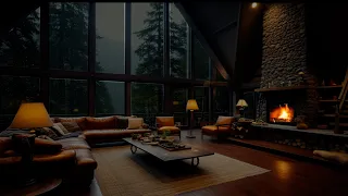 Smooth Jazz Instrument in The Space of A House In The Middle of The Forest to Relax - Jazz Music