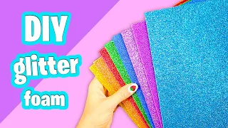 DIY Homemade glitter paper / glitter cardstock / How to make glitter sheet at home