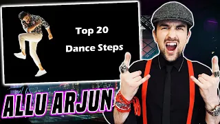 Top 20 Complicated dance steps of Allu Arjun till 2020 (REACTION!!!)