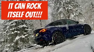 Tesla Shows Off Its IMPRESSIVE Snow Traction Control Skills