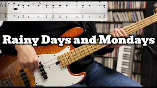 The Carpenters - Rainy Days and Mondays (Bass Cover) / Bass Tab in Video