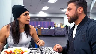 Raquel Rodriguez wins a World Series bet with Drew Gulak